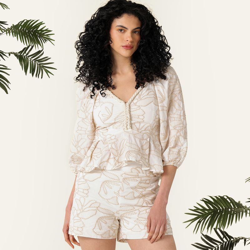 BAHIA MARIA X FALABELLA - Short Mujer Tiro medio de Algodón Bahia Maria x Falabella