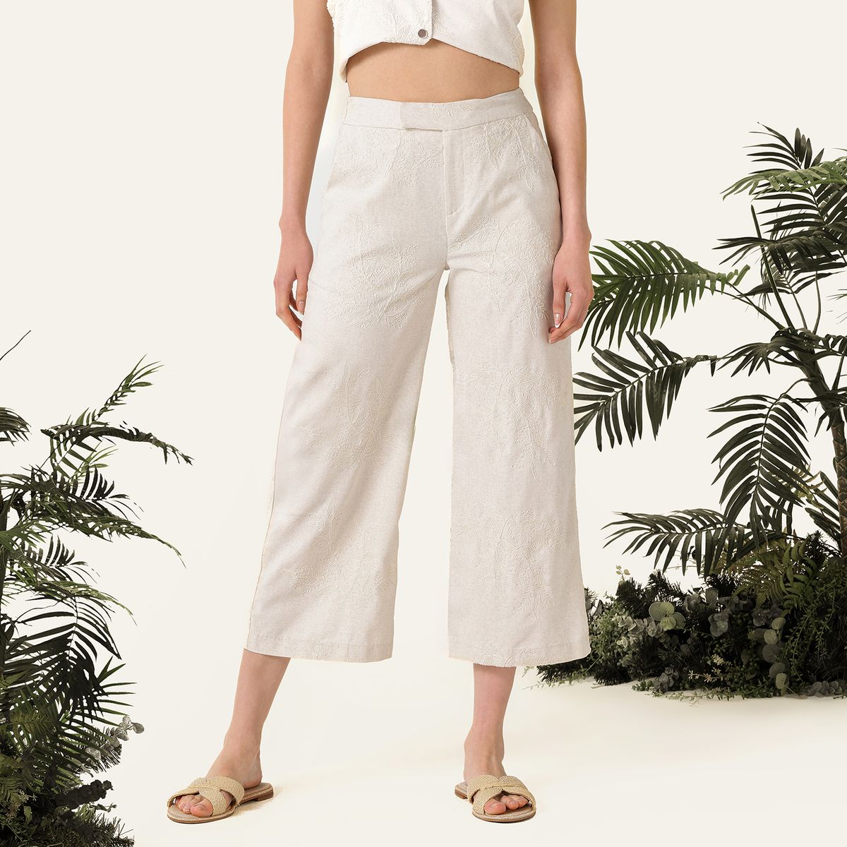 BAHIA MARIA X FALABELLA - Pantalón Wide leg Mujer Tiro medio Bahia Maria x Falabella