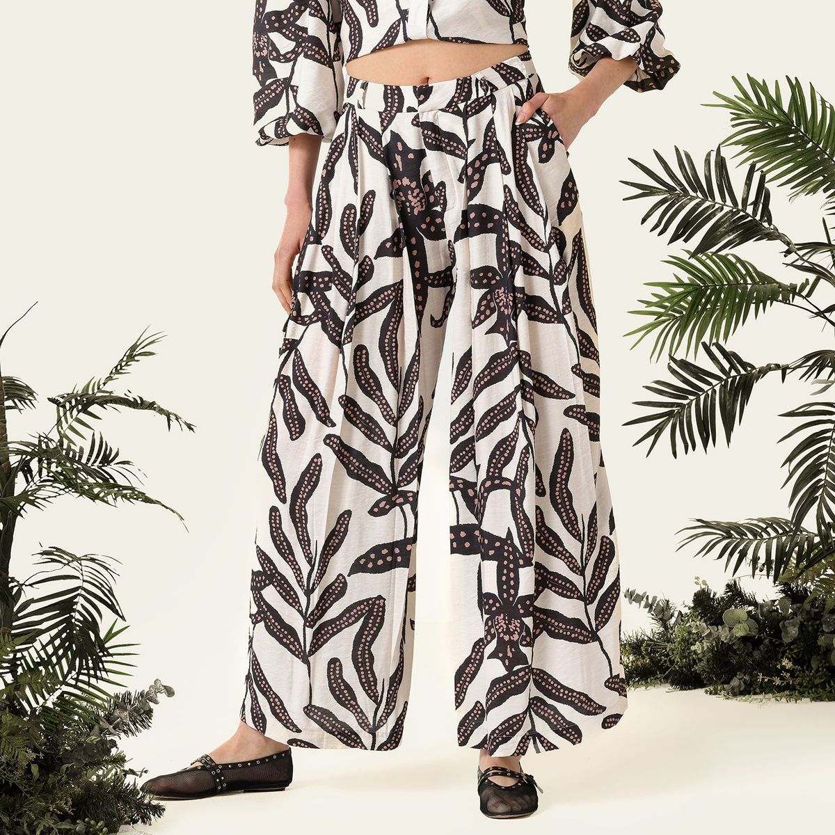 BAHIA MARIA X FALABELLA - Pantalón Wide leg Mujer Tiro medio Bahia Maria x Falabella