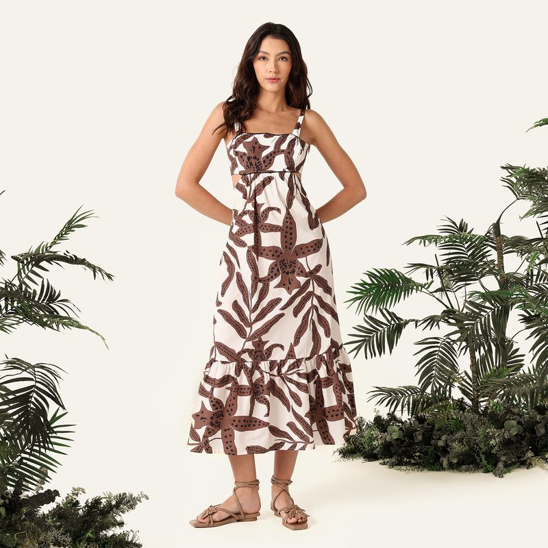BAHIA MARIA X FALABELLA - Vestido Mujer Medio de Algodón Bahia Maria x Falabella