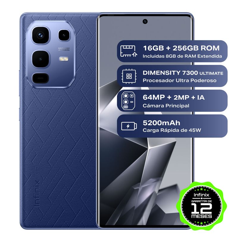 INFINIX - Celular Infinix Note 50s 5G 256GB | 8GB RAM | cámara posterior 64MP|cámara frontal 13MP| pantalla 6,7 pulgadas + Mediatek Dimensity 7300 Ultimate