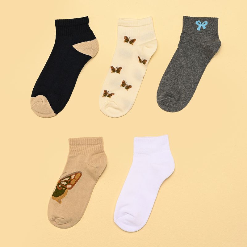 ELV - Medias Niña Corto Pack de 5 Elv