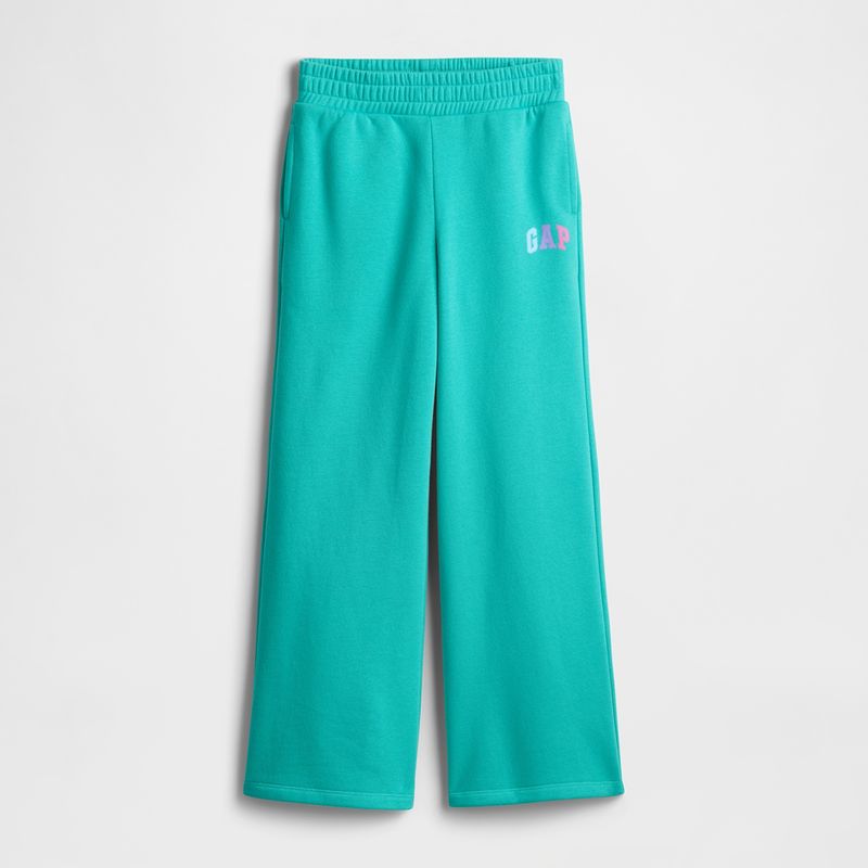 GAP - Pantalón Niña Cintura elásticada Wide de Algodón GAP