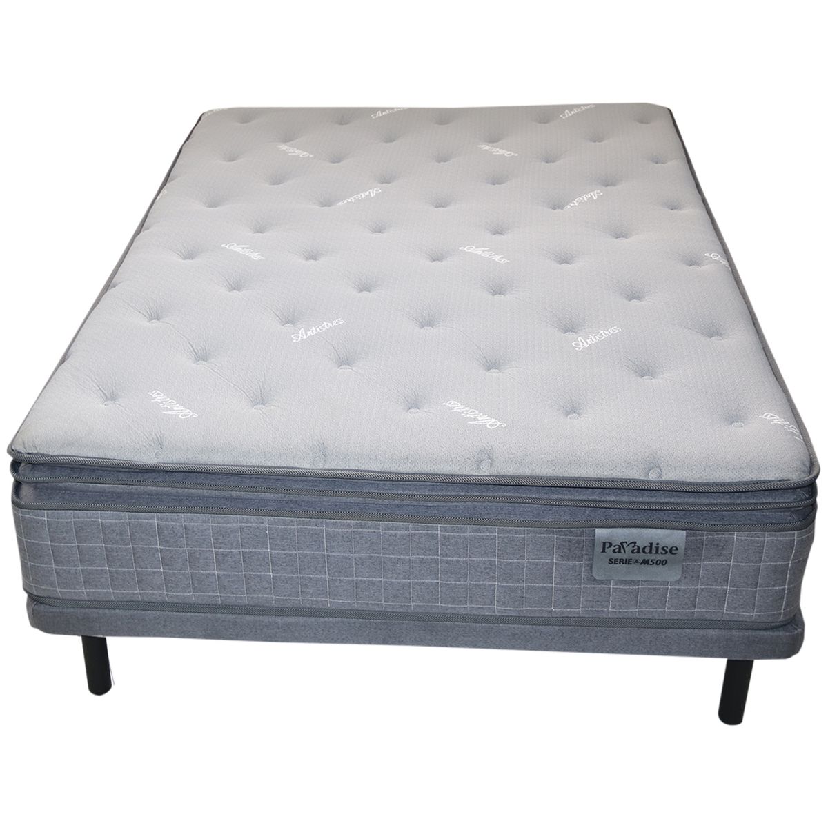 COLCHONES PARAISO - Colchón Queen Firmeza Medio Resortes SERIE M 160 cm x 200 cm PARAISO