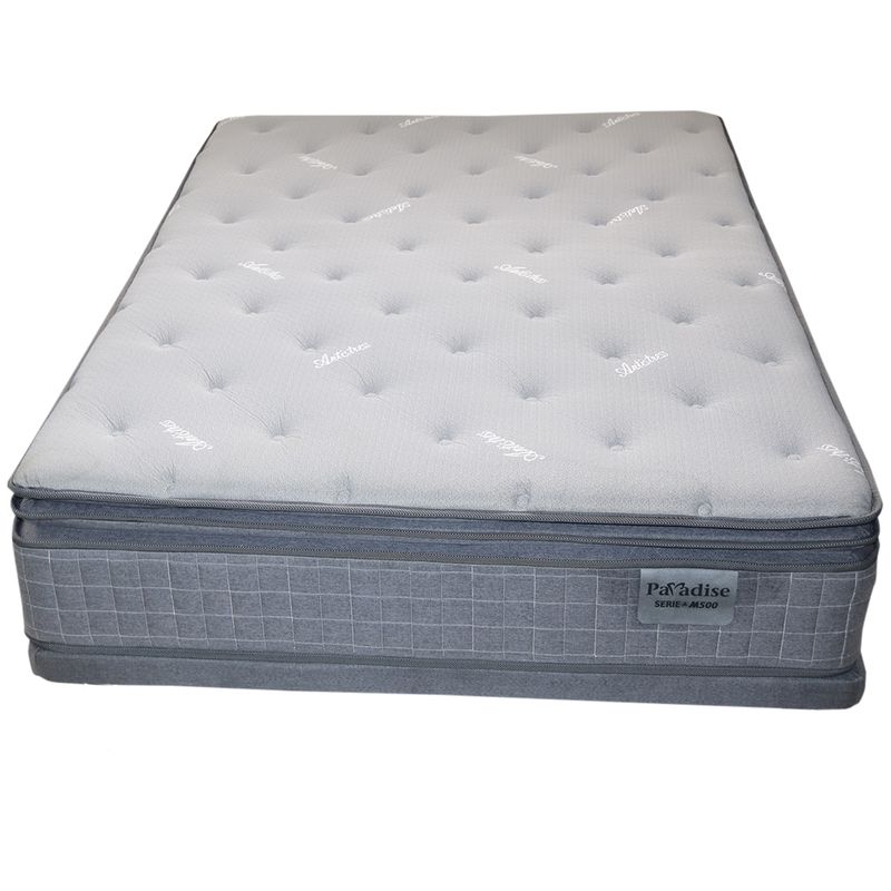 COLCHONES PARAISO - Colchón Queen Firmeza Medio Resortes SERIE M 160 cm x 200 cm PARAISO