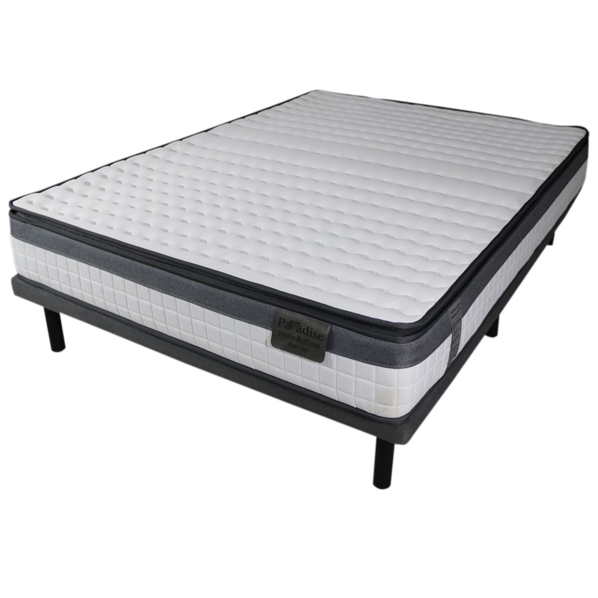 COLCHONES PARAISO - Colchón Queen Firmeza Medio Resortes EMOTION 160 cm x 200 cm PARAISO