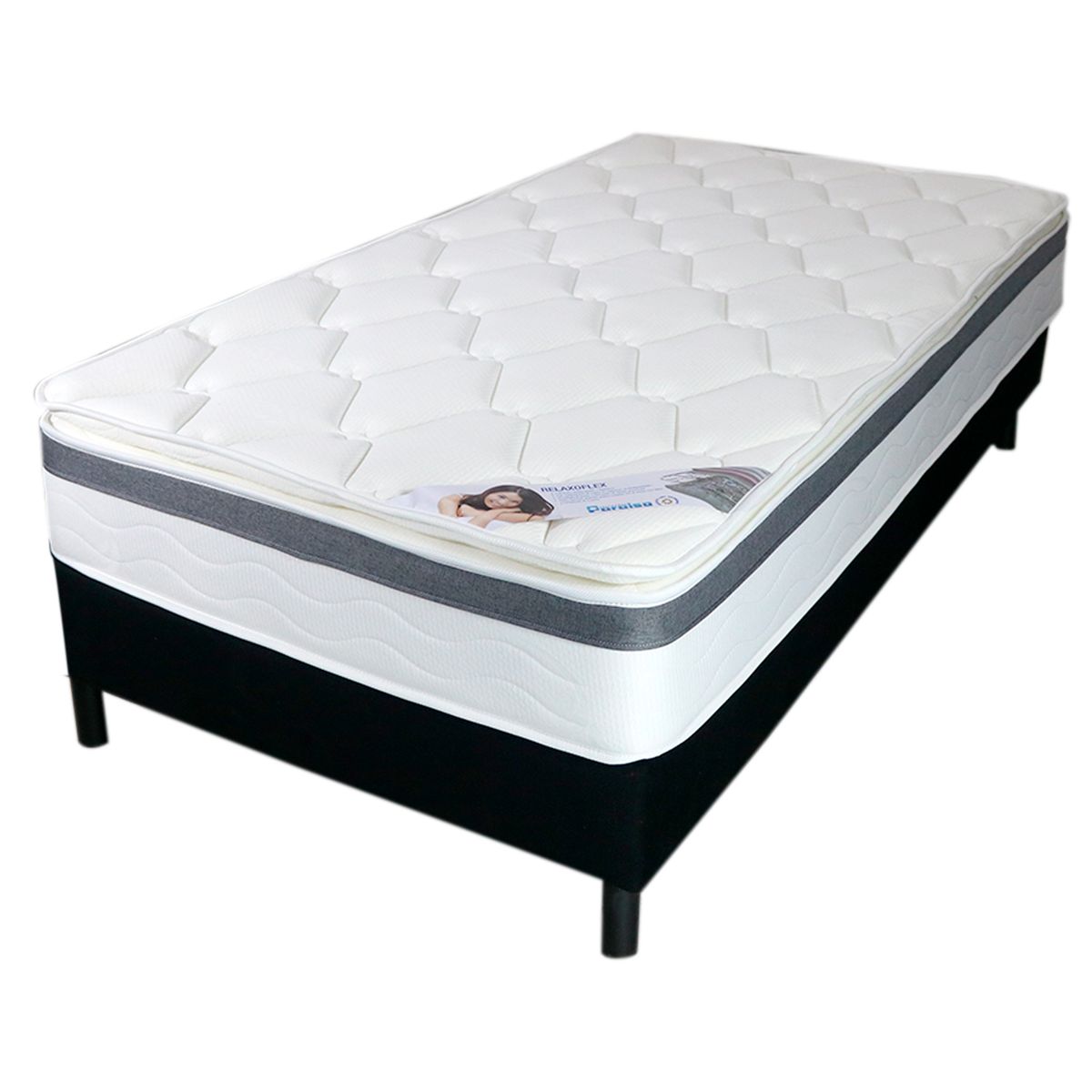COLCHONES PARAISO - Colchón Doble Firmeza Medio Resortes RELAXOFLEX 140 cm x 200 cm PARAISO