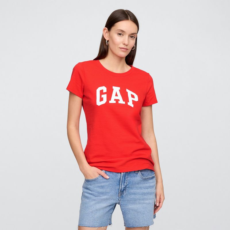 GAP - Camiseta Mujer con Estampado Manga corta de Algodón Gap