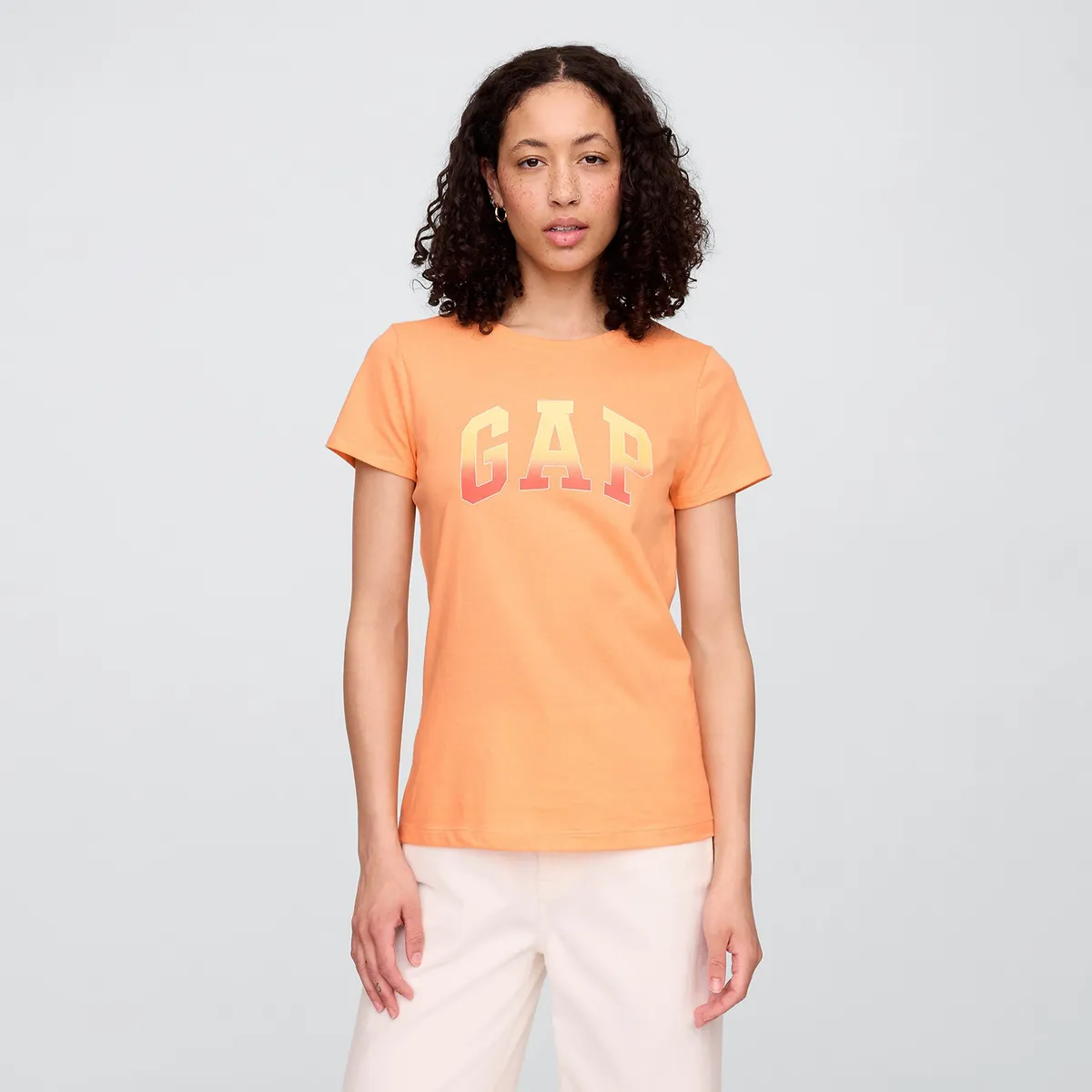 GAP - Camiseta Mujer con Estampado Manga corta de Algodón Gap