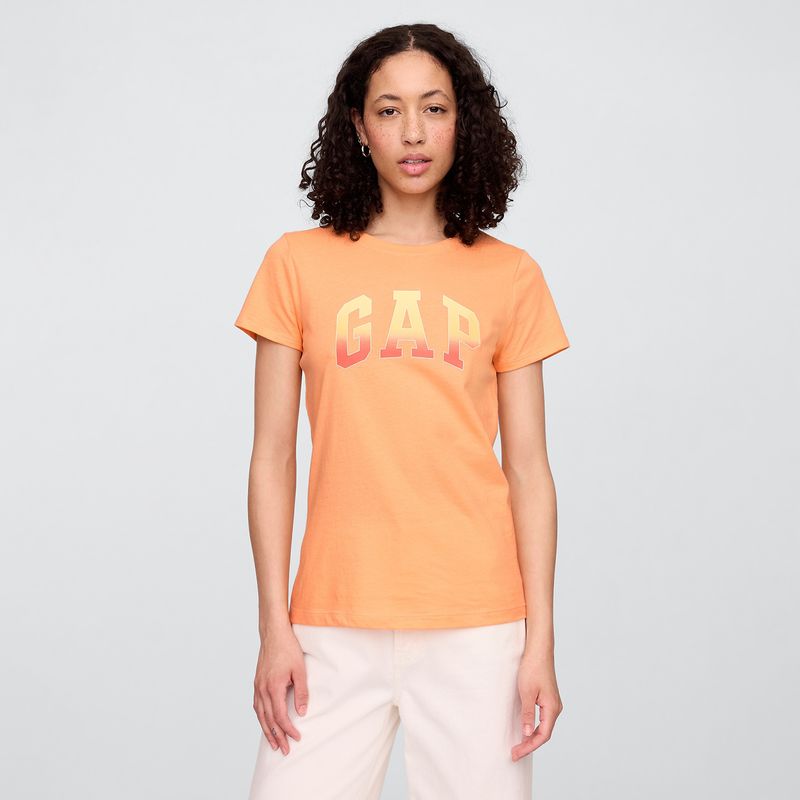GAP - Camiseta Mujer con Estampado Manga corta de Algodón Gap