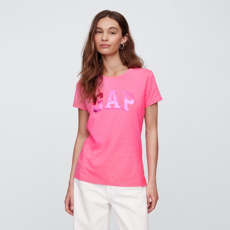 GAP - Camiseta Mujer con Estampado Manga corta de Algodón Gap