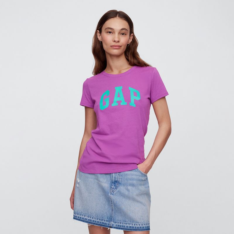 GAP - Camiseta Mujer con Estampado Manga corta de Algodón Gap