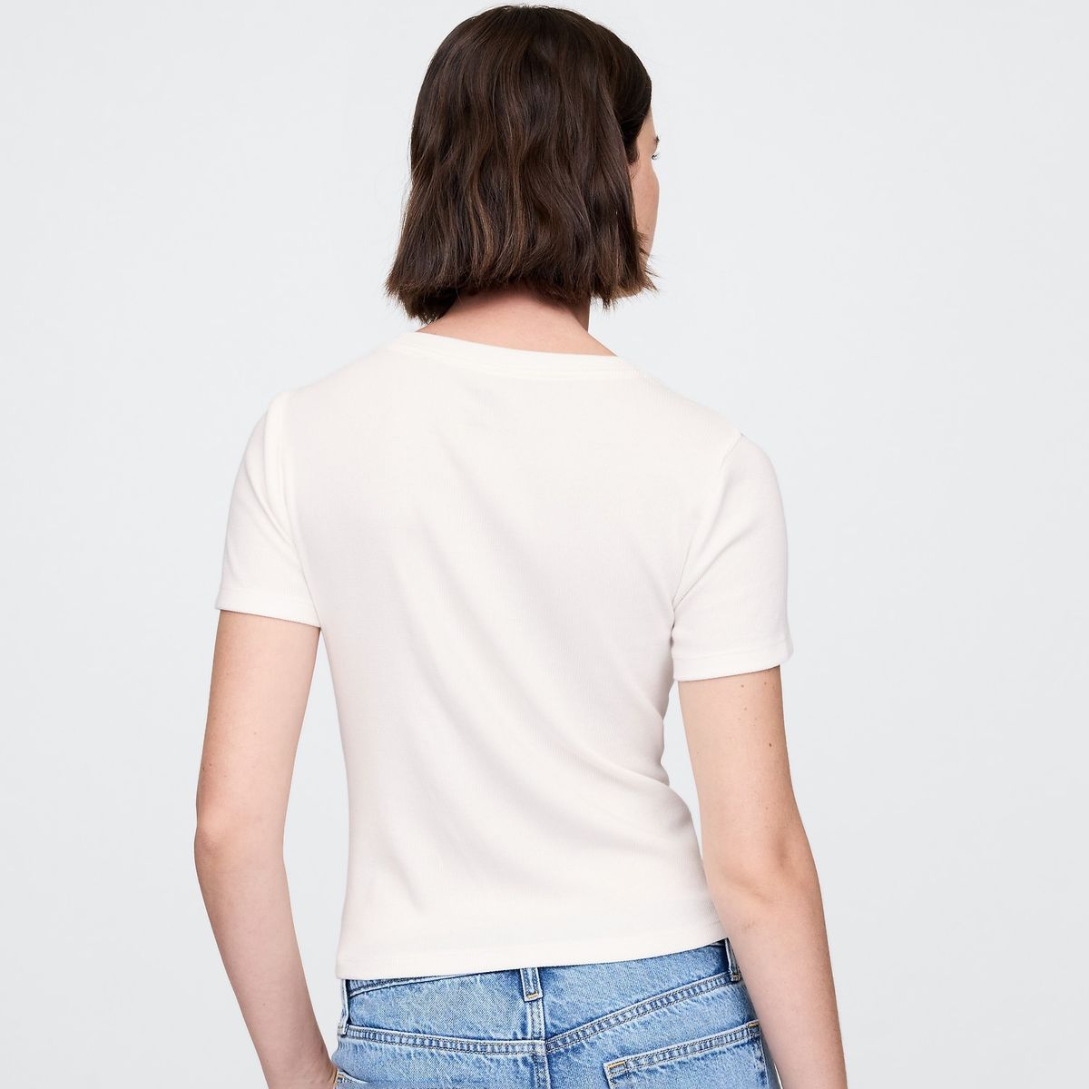 GAP - Camiseta Mujer con Estampado Manga corta de Algodón Gap