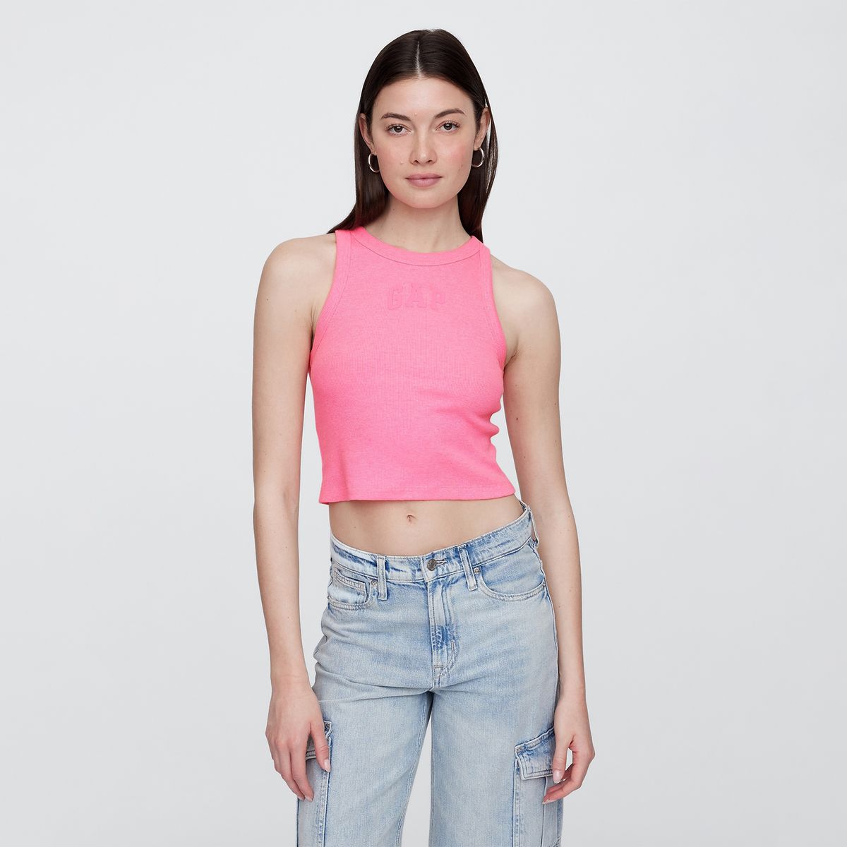 GAP - Camiseta Mujer con Estampado Sin mangas de Algodón Gap 