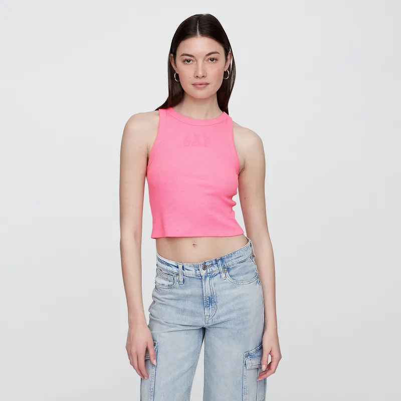GAP - Camiseta Mujer con Estampado Sin mangas de Algodón Gap 