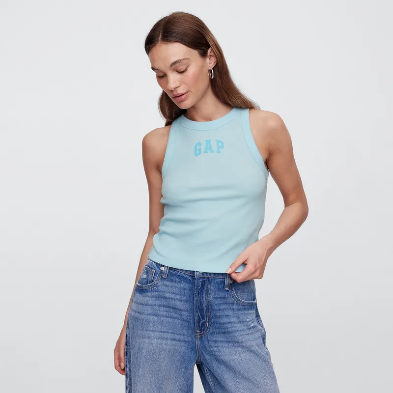 GAP - Camiseta Mujer con Estampado Sin mangas de Algodón Gap 