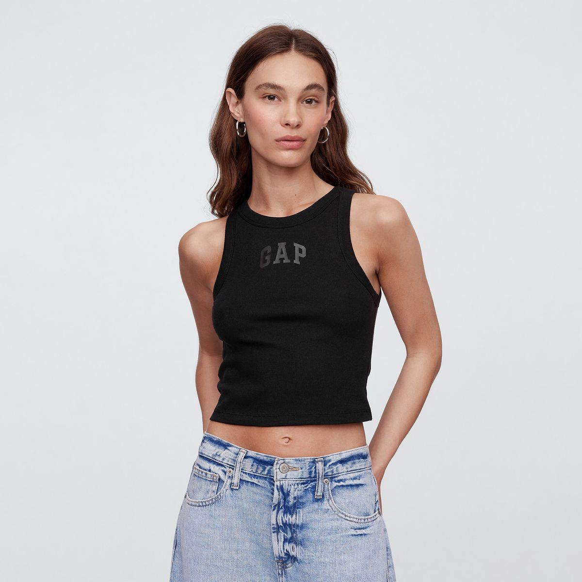 GAP - Camiseta Mujer con Estampado Sin mangas de Algodón Gap 