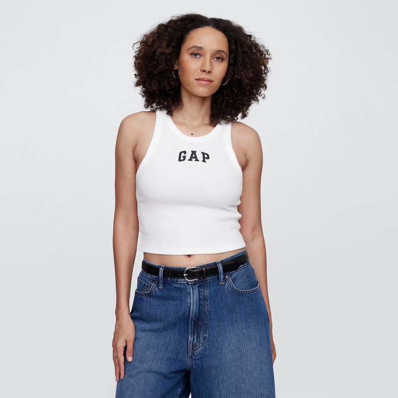 GAP - Camiseta Mujer con Estampado Sin mangas de Algodón Gap 