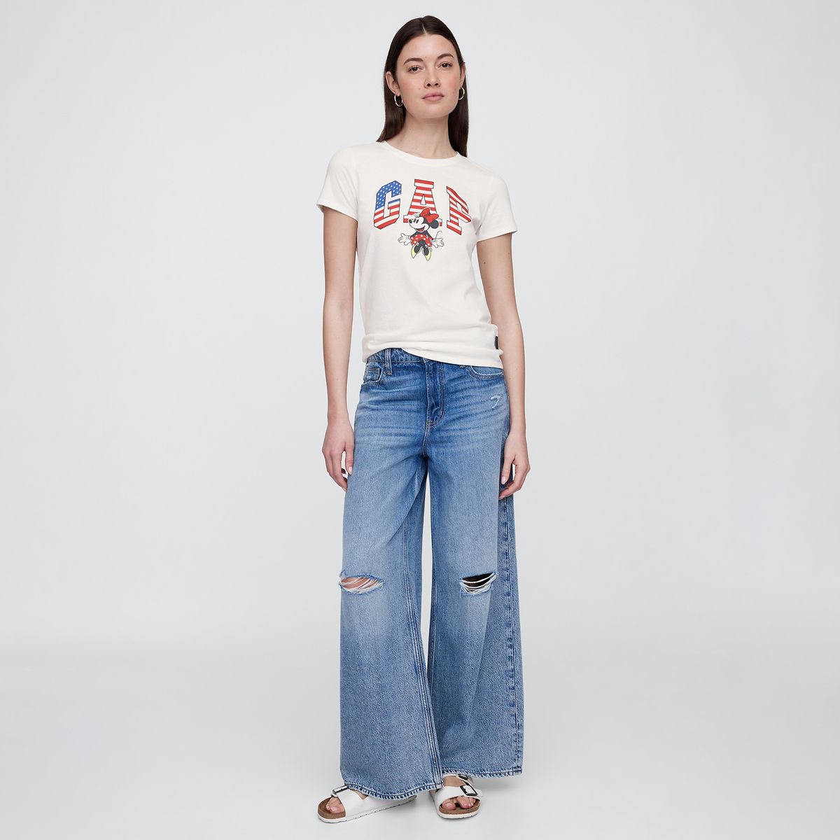 GAP - Camiseta Mujer con Estampado Manga corta de Algodón Gap