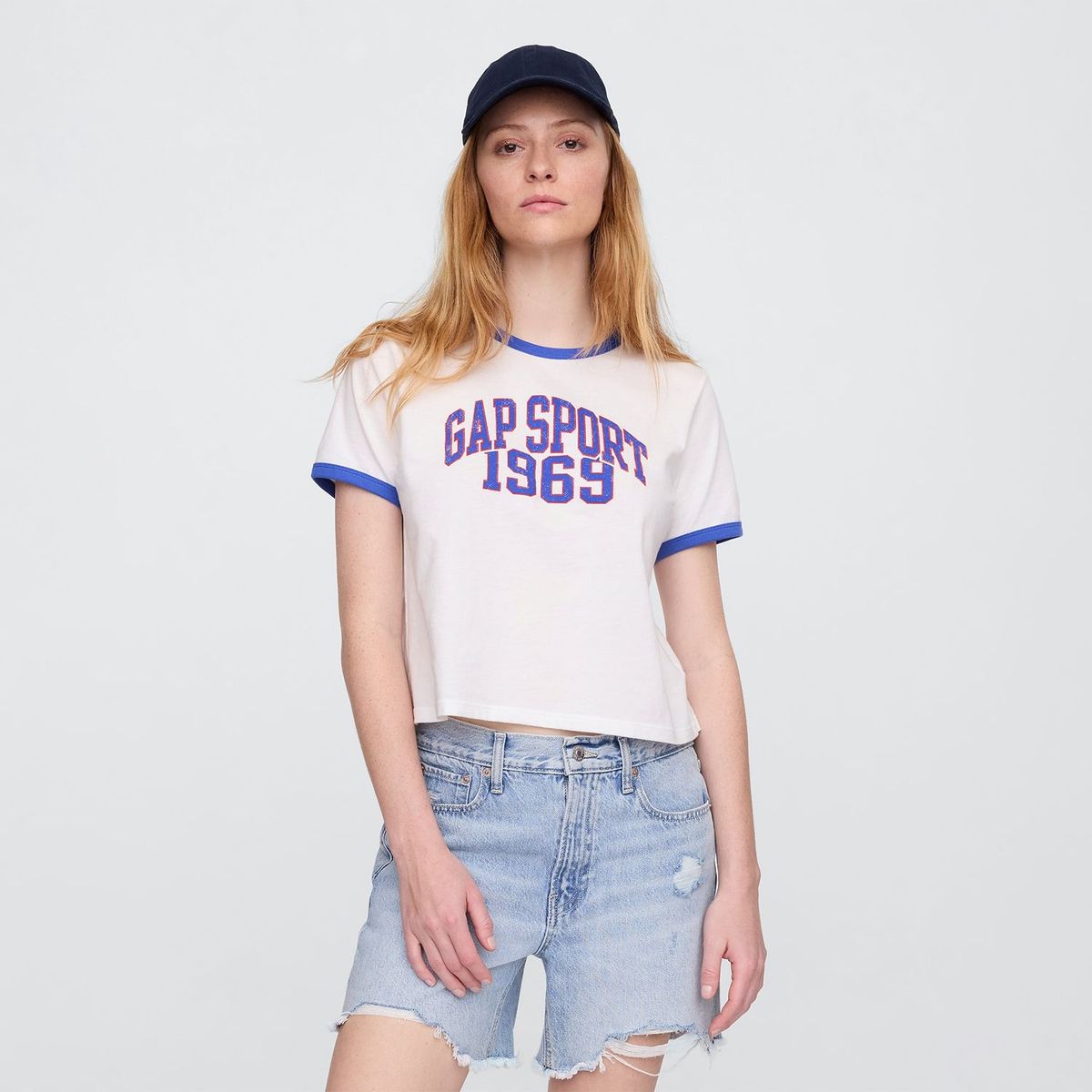 GAP - Camiseta Mujer con Estampado Manga corta de Algodón Gap