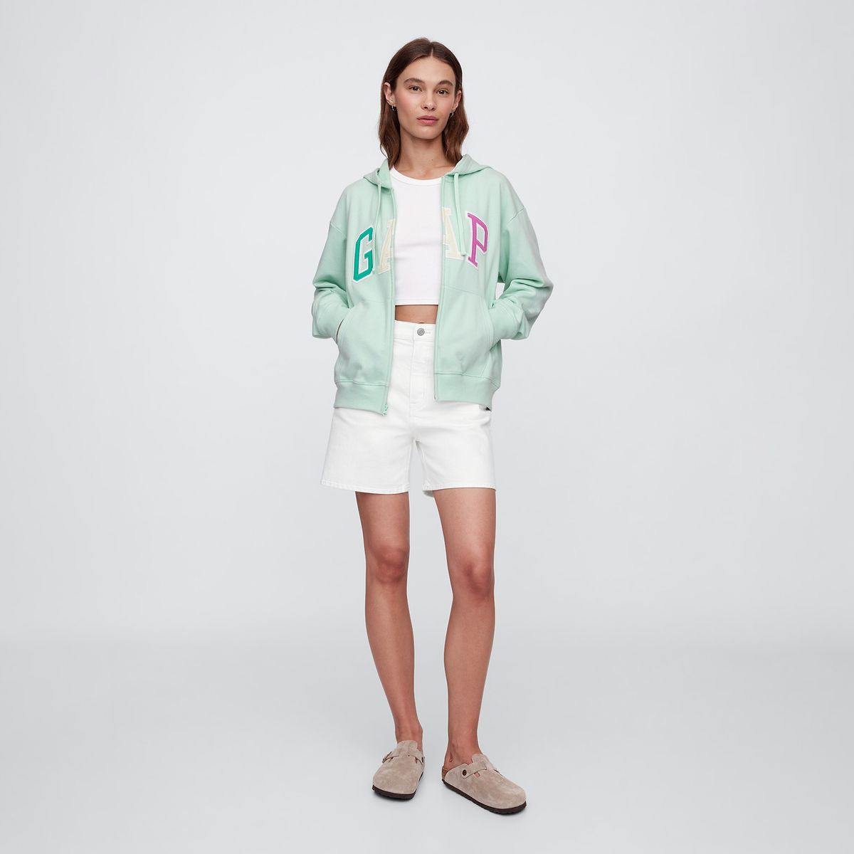 GAP - Hoodie Mujer con Logo de Algodón GAP