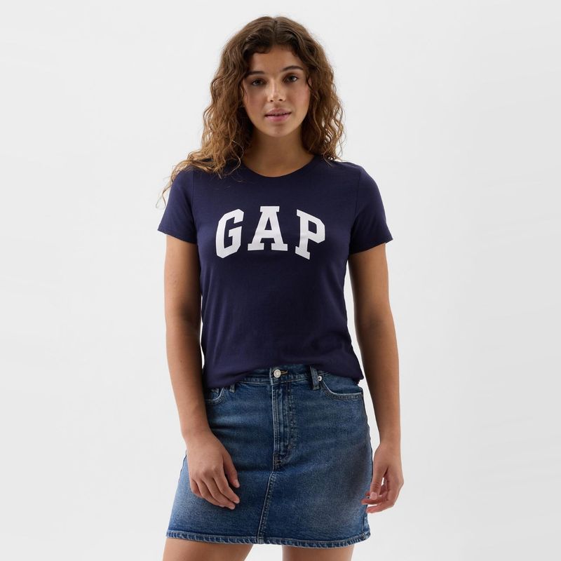 GAP - Camiseta Mujer con Estampado Manga corta de Algodón Gap