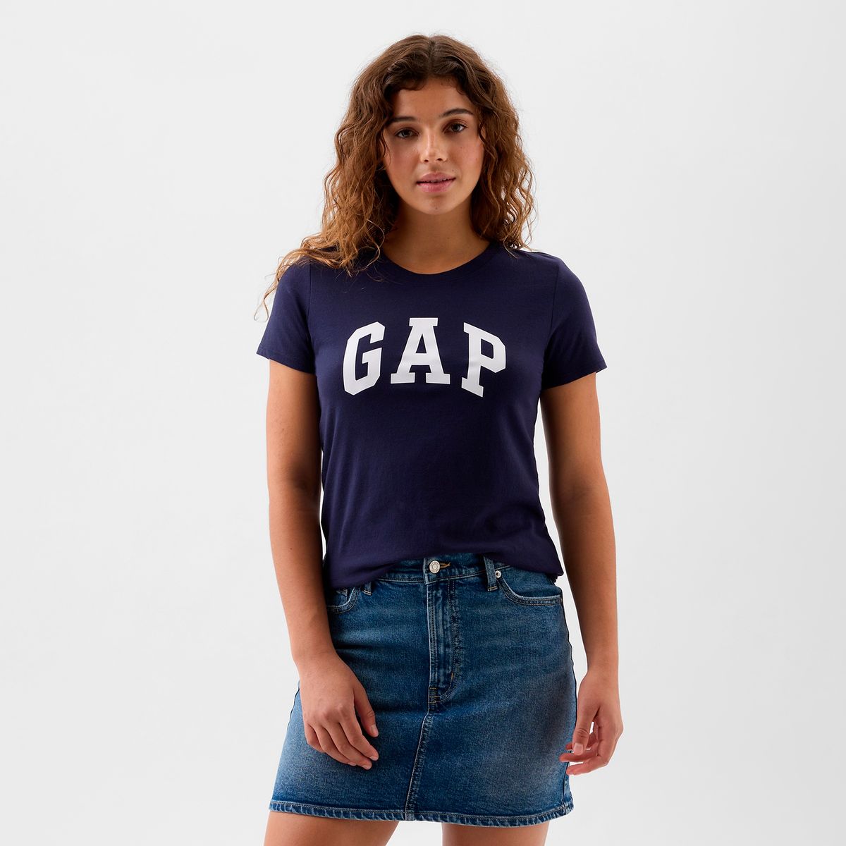 GAP - Camiseta Mujer con Logo Manga corta de Algodón GAP