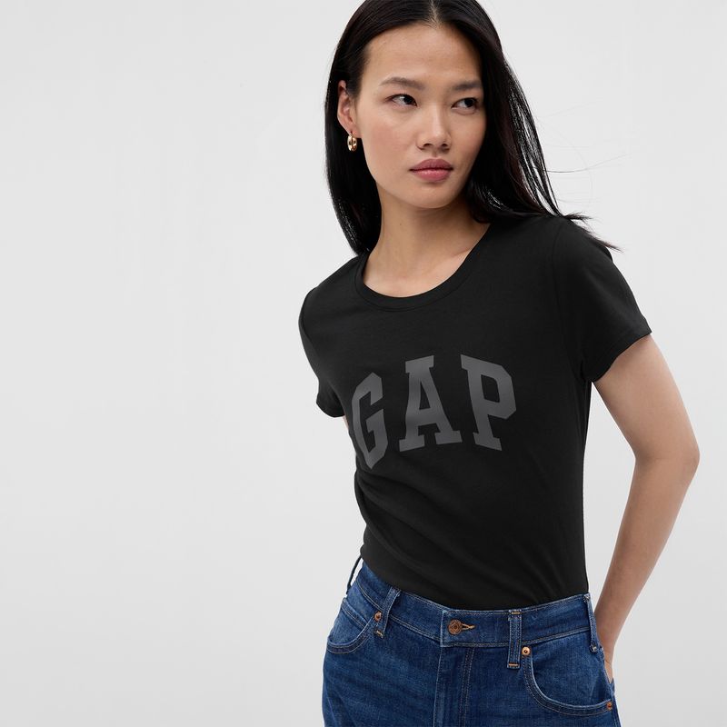 GAP - Camiseta Mujer con Estampado Manga corta de Algodón Gap