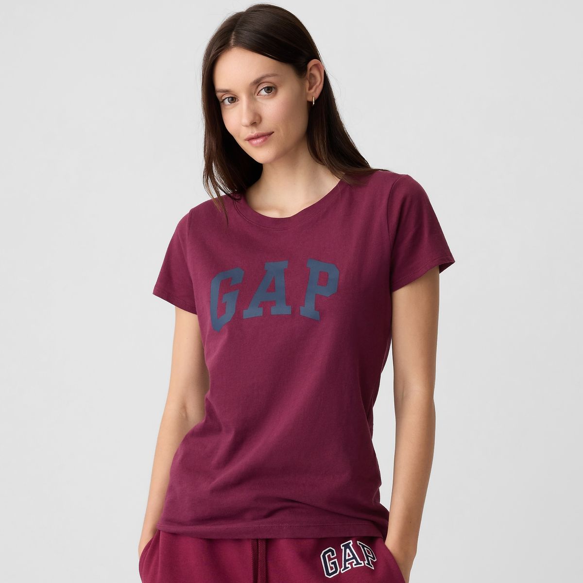 GAP - Camiseta Mujer con Logo Manga corta de Algodón GAP