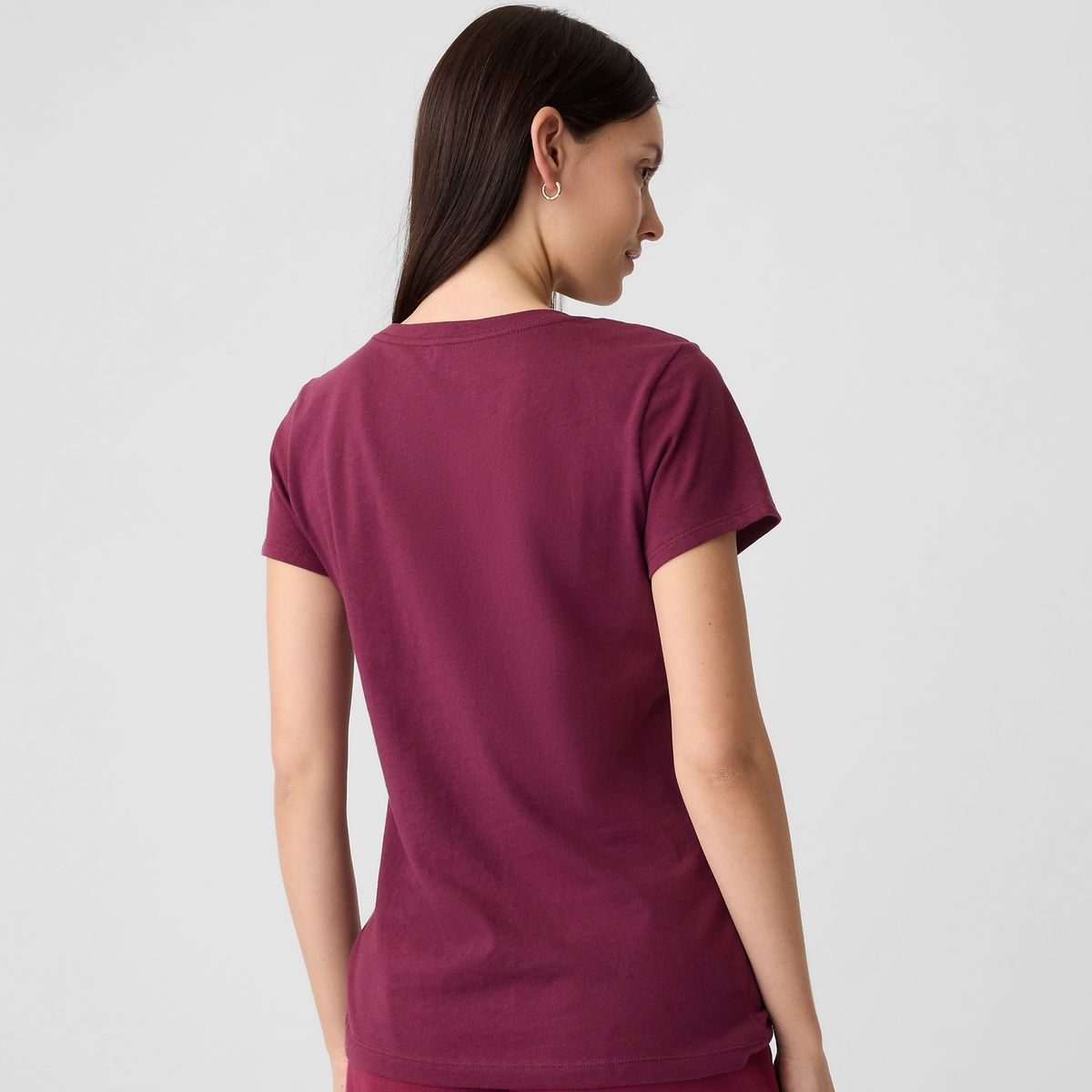 GAP - Camiseta Mujer con Logo Manga corta de Algodón GAP