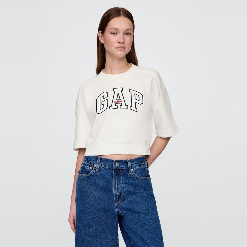 GAP - Camiseta Mujer con Estampado Manga corta de Algodón Gap