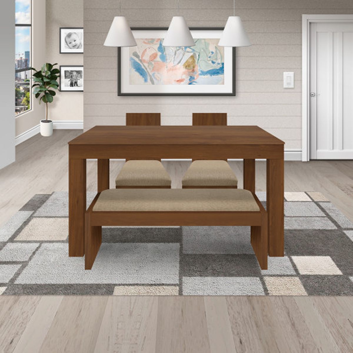 PULLMAN - Juego de comedor ITALIA 4 puestos