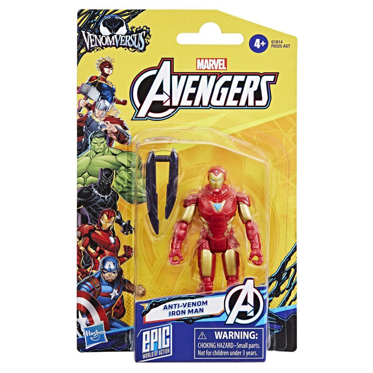MARVEL - Figura de acción Marvel Epic World of Action Anti-Venom Iron Man