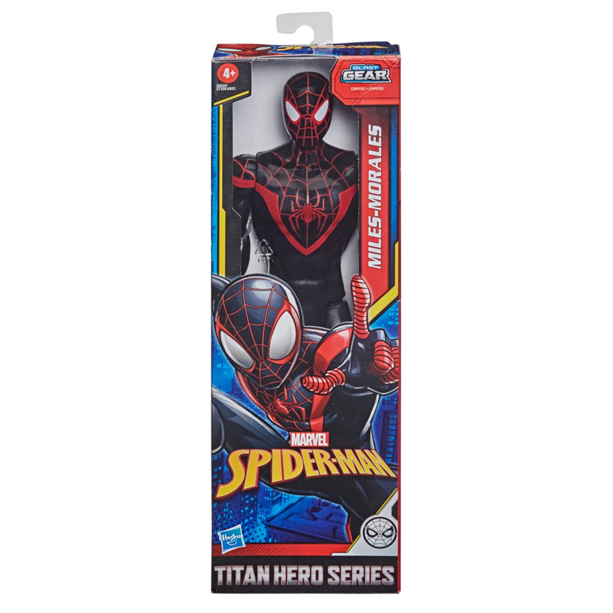 SPIDER MAN - Figura de acción Titan Hero Series Blast Gear Miles Morales 