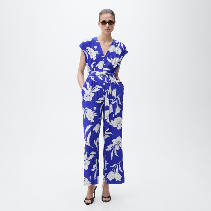 MANGO - Enterizo Mujer Largo con Estampado Mango