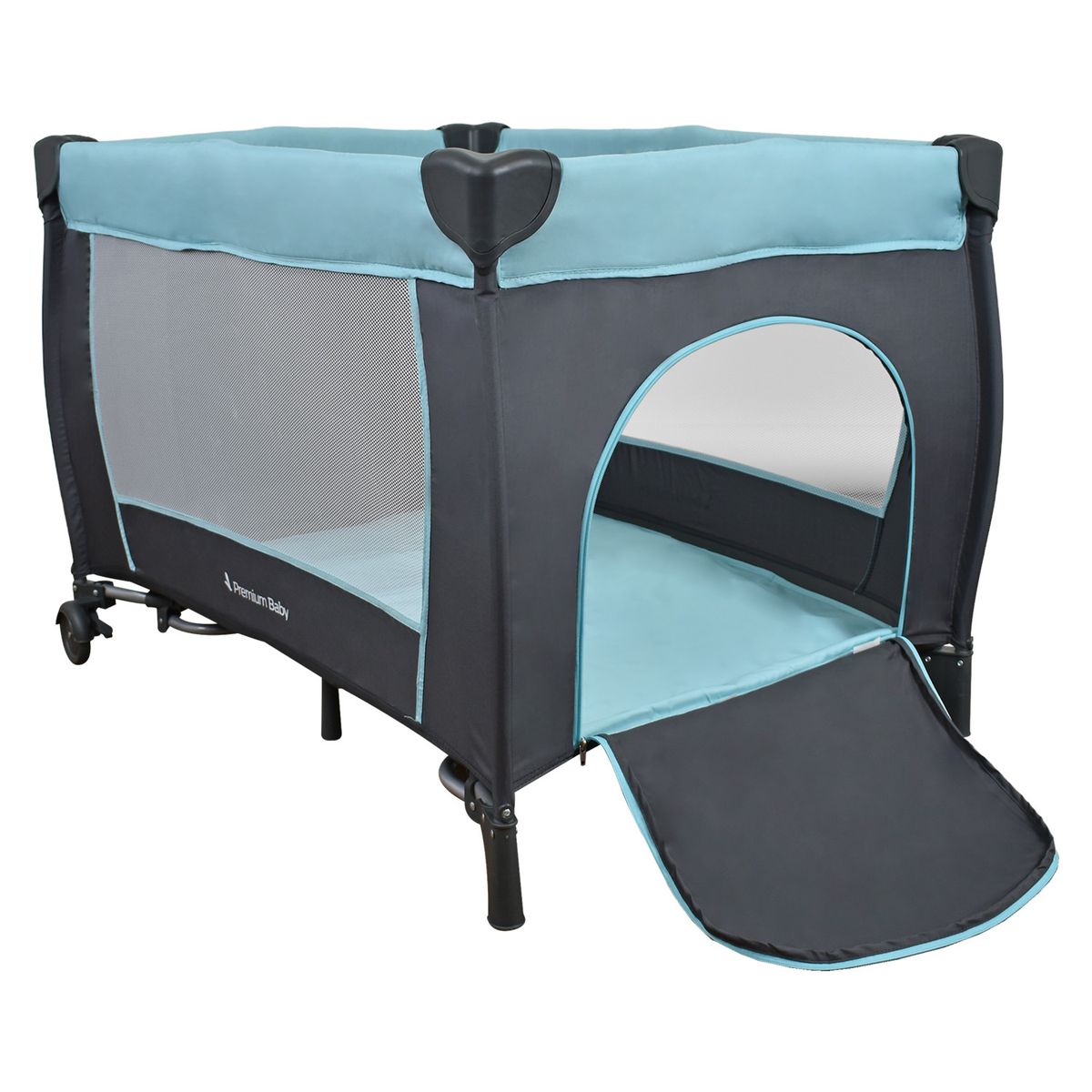 PREMIUM BABY - Corral Cuna bebé mecedora Napoles Celeste Premium Baby