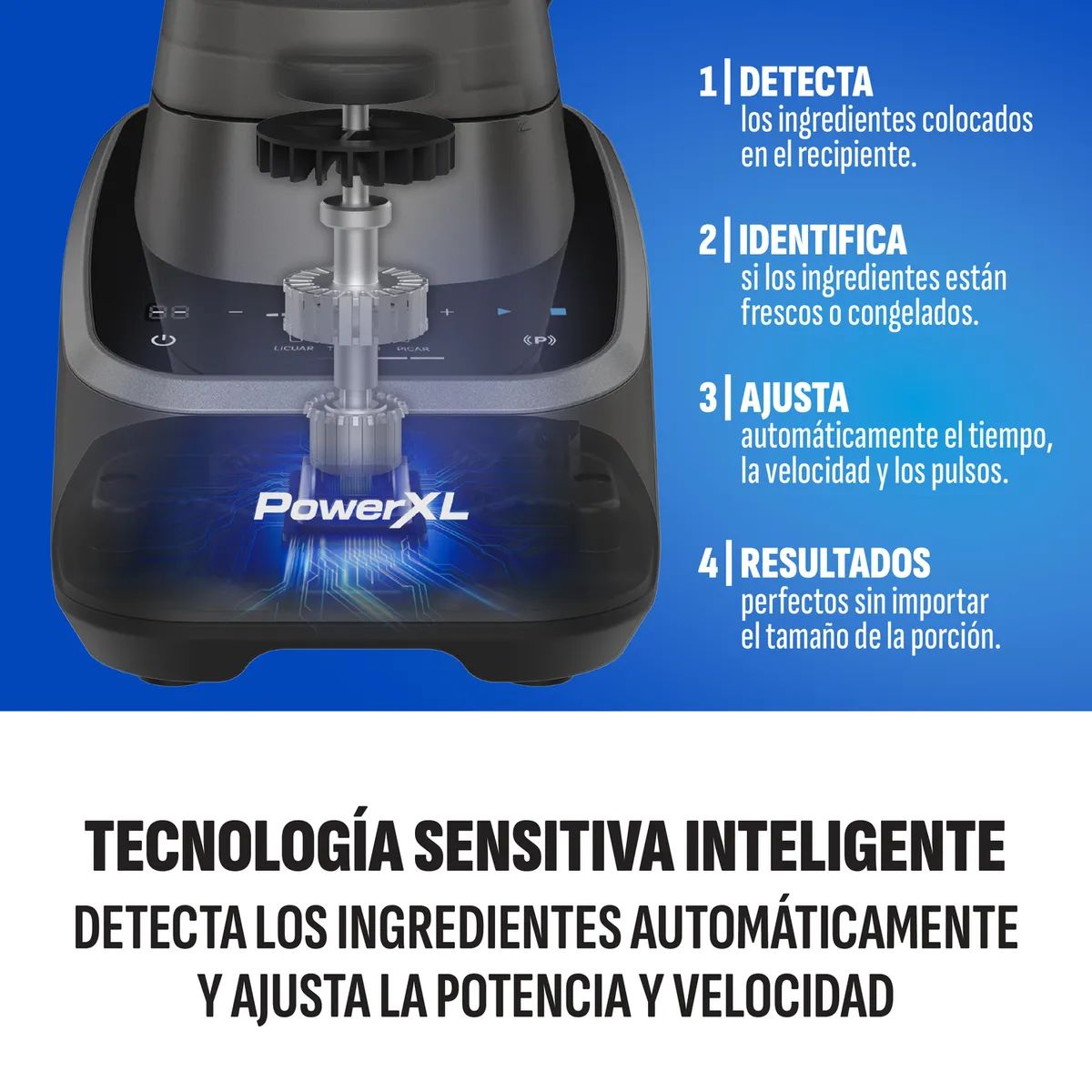 POWER XL - Licuadora PowerXL Sensimax¿ 1500W con 10 Velocidades y Jarra 2L, BL7019-0MPLA
