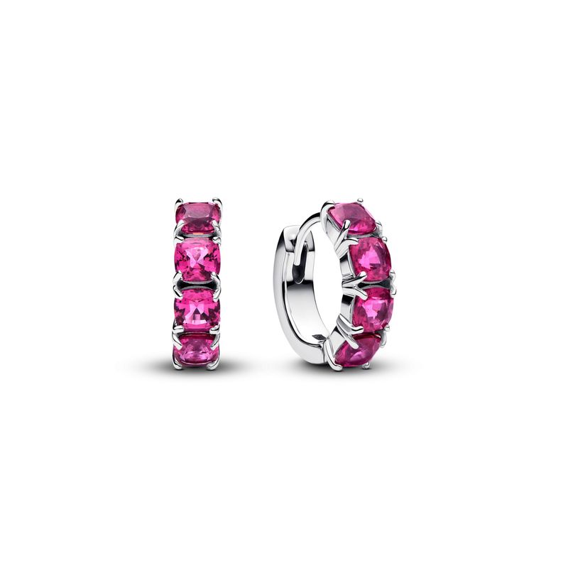 PANDORA - Aretes Pandora Aro Rosa Plata Esterlina