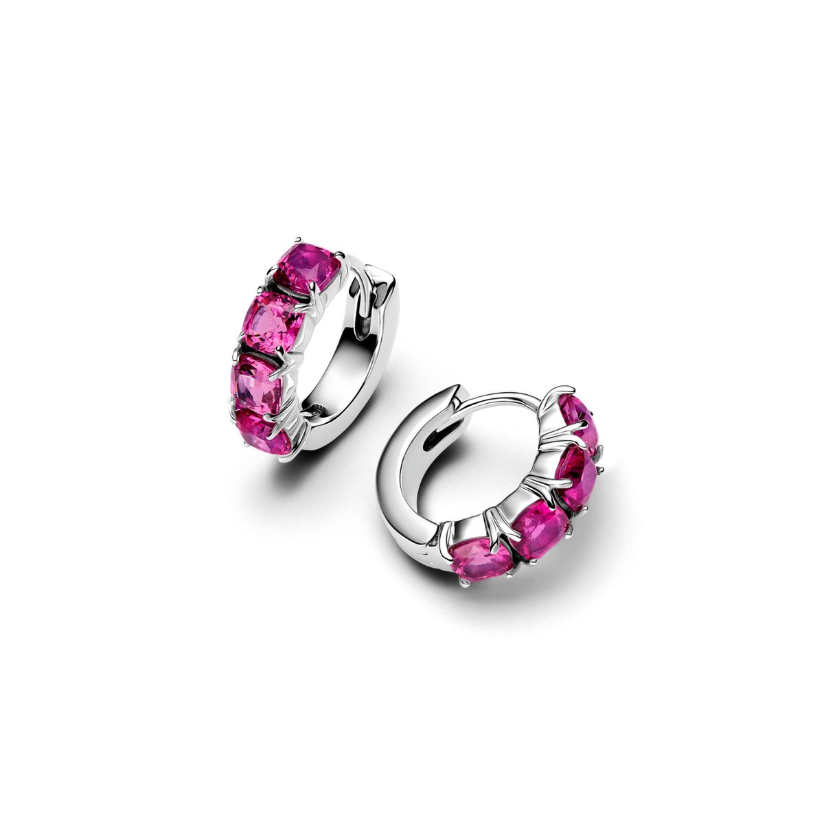 PANDORA - Aretes Pandora Aro Rosa Plata Esterlina