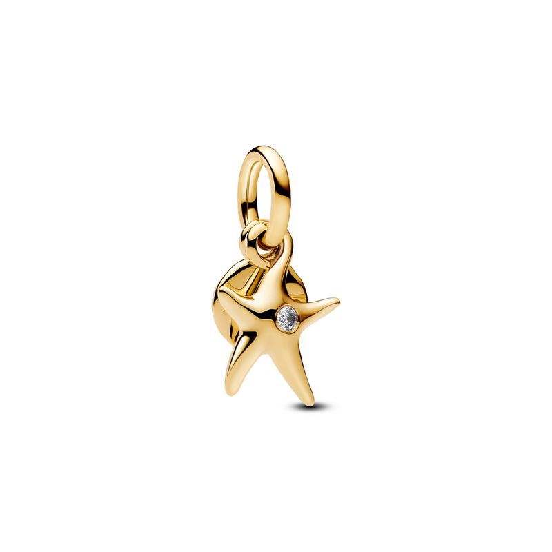 PANDORA - Charm Pandora Colgante Doble Estrella de Mar Recubrimiento en Oro