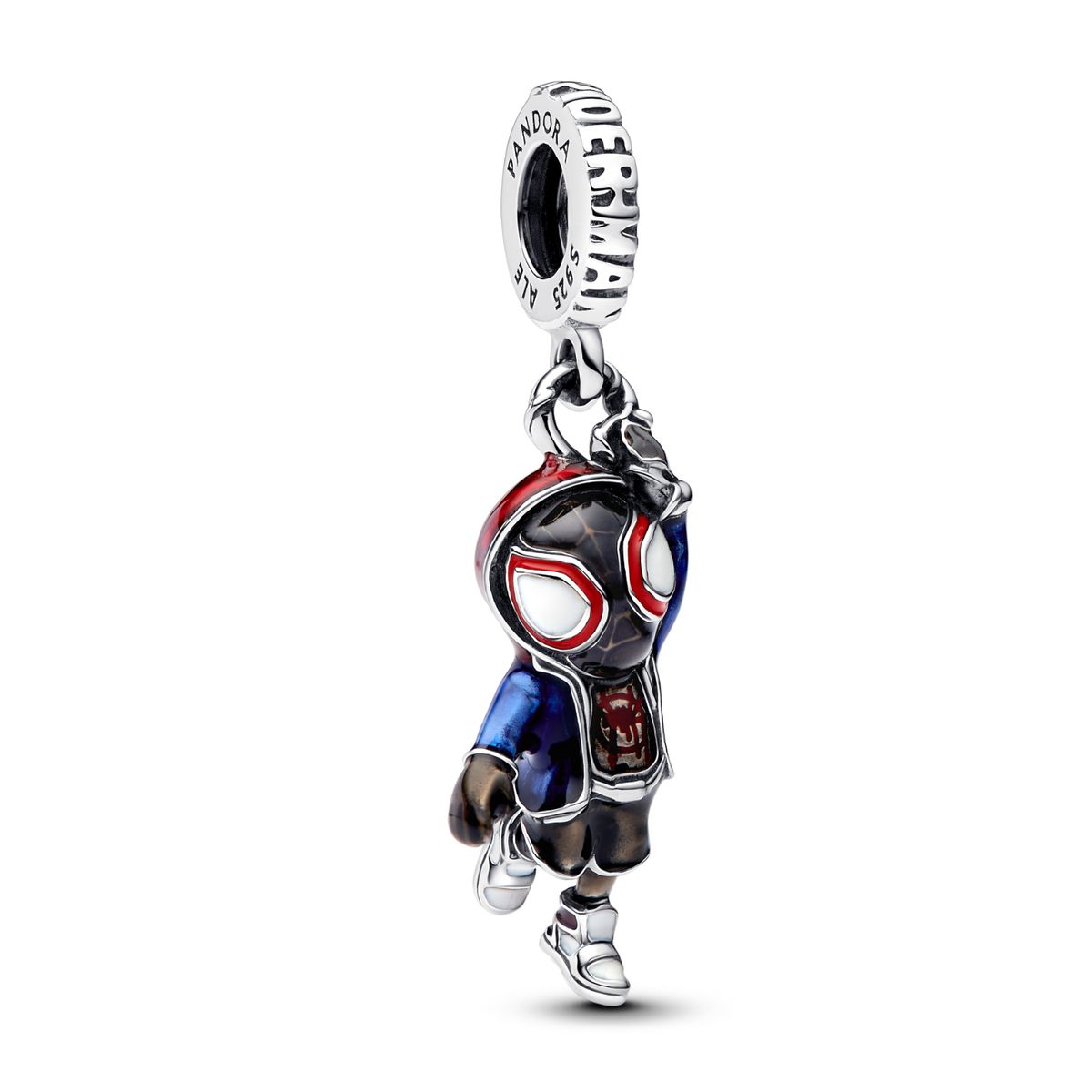 PANDORA - Charm Pandora Colgante Spider-Man Miles Morales de Marvel Plata Esterlina