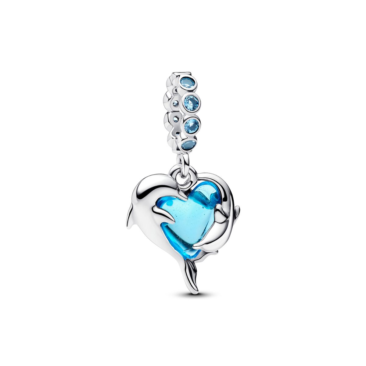 PANDORA - Charm Pandora Colgante Delfines Azul Plata Esterlina