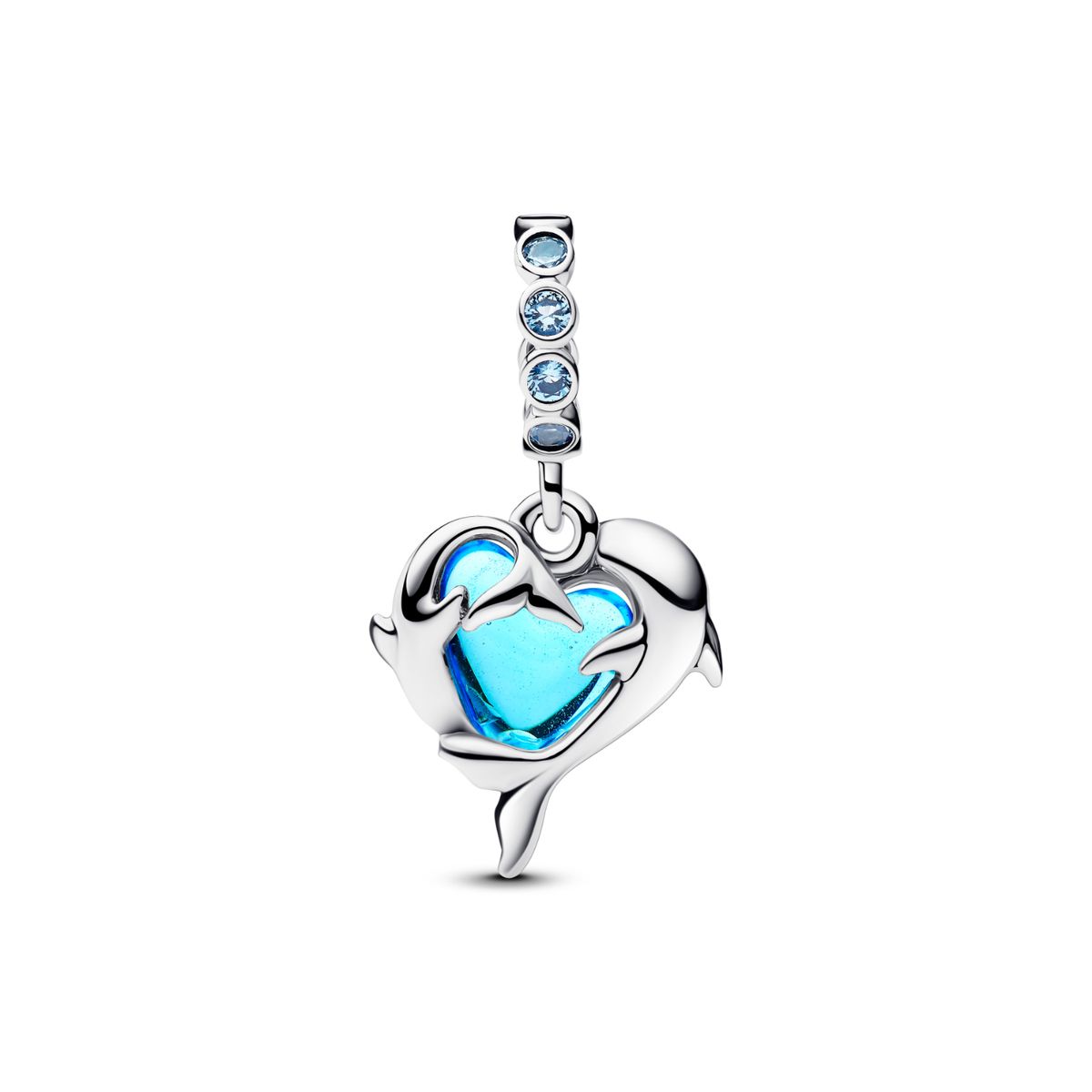 PANDORA - Charm Pandora Colgante Delfines Azul Plata Esterlina