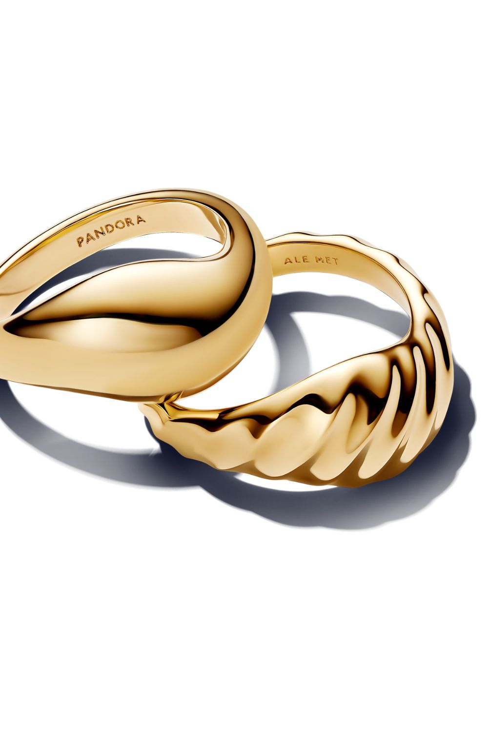 PANDORA - Anillos Pandora Ondas para Combinar Recubrimiento en Oro