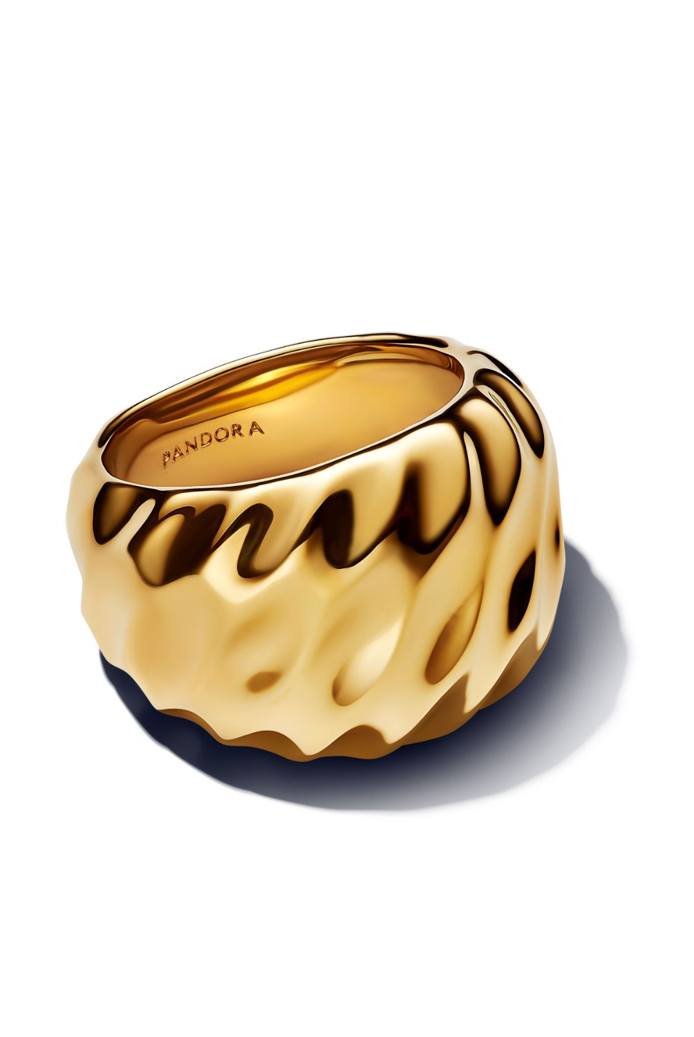 PANDORA - Anillo Pandora Ondas Llamativas Recubrimiento en Oro