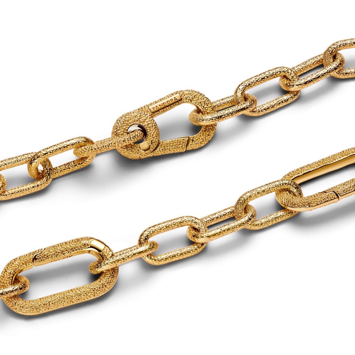PANDORA - Brazalete Pandora Eslabones Link Pequeños Recubrimiento en Oro