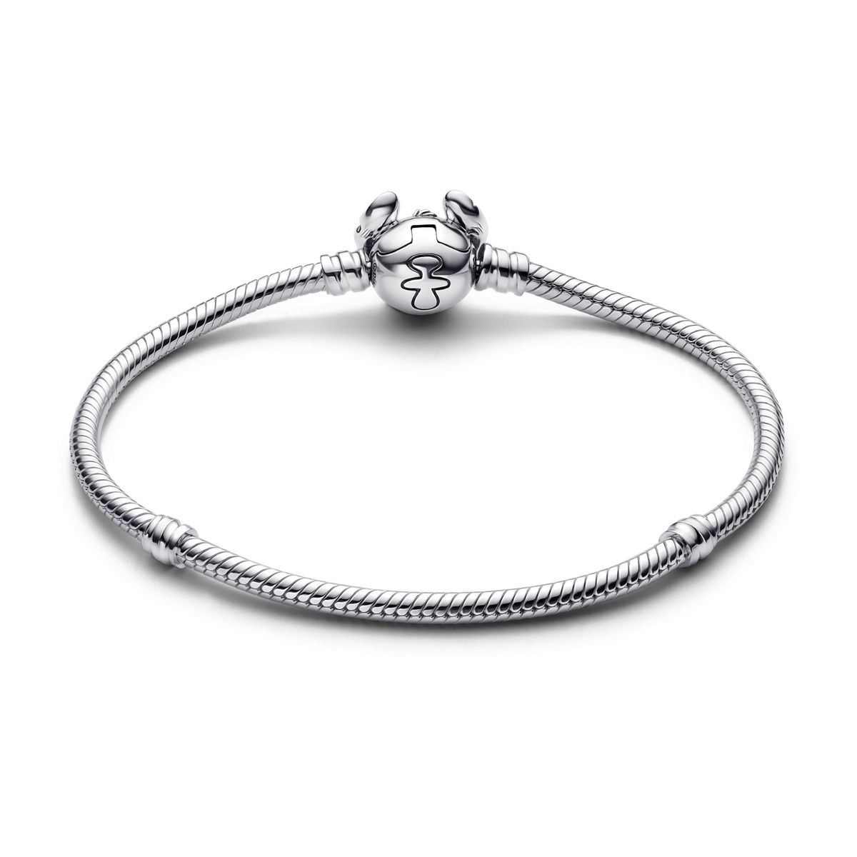PANDORA - Brazalete Pandora Cadena de Serpiente Stitch de Disney Plata Esterlina