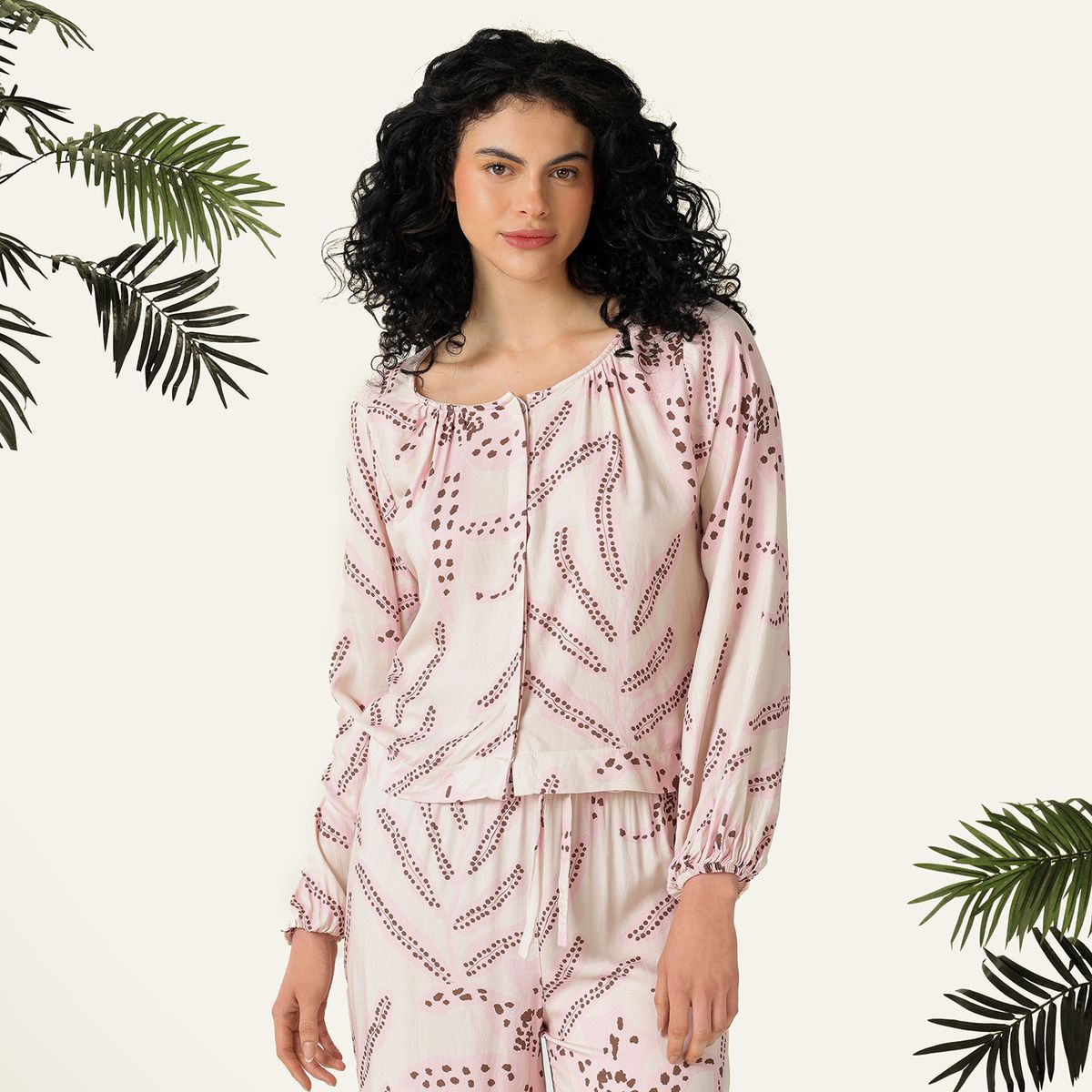 BAHIA MARIA X FALABELLA - Pijama completa con pantalón Mujer Largo Manga larga Bahia Maria x Falabella