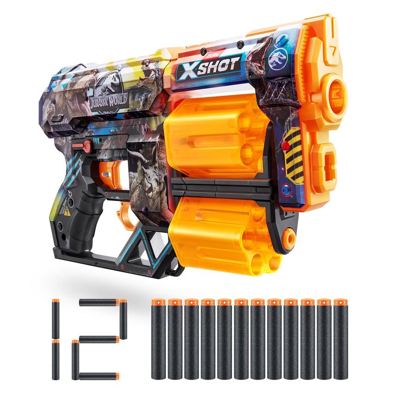  - Lanzador De Dardos Xshot Dread Jurassic 12 Dardos