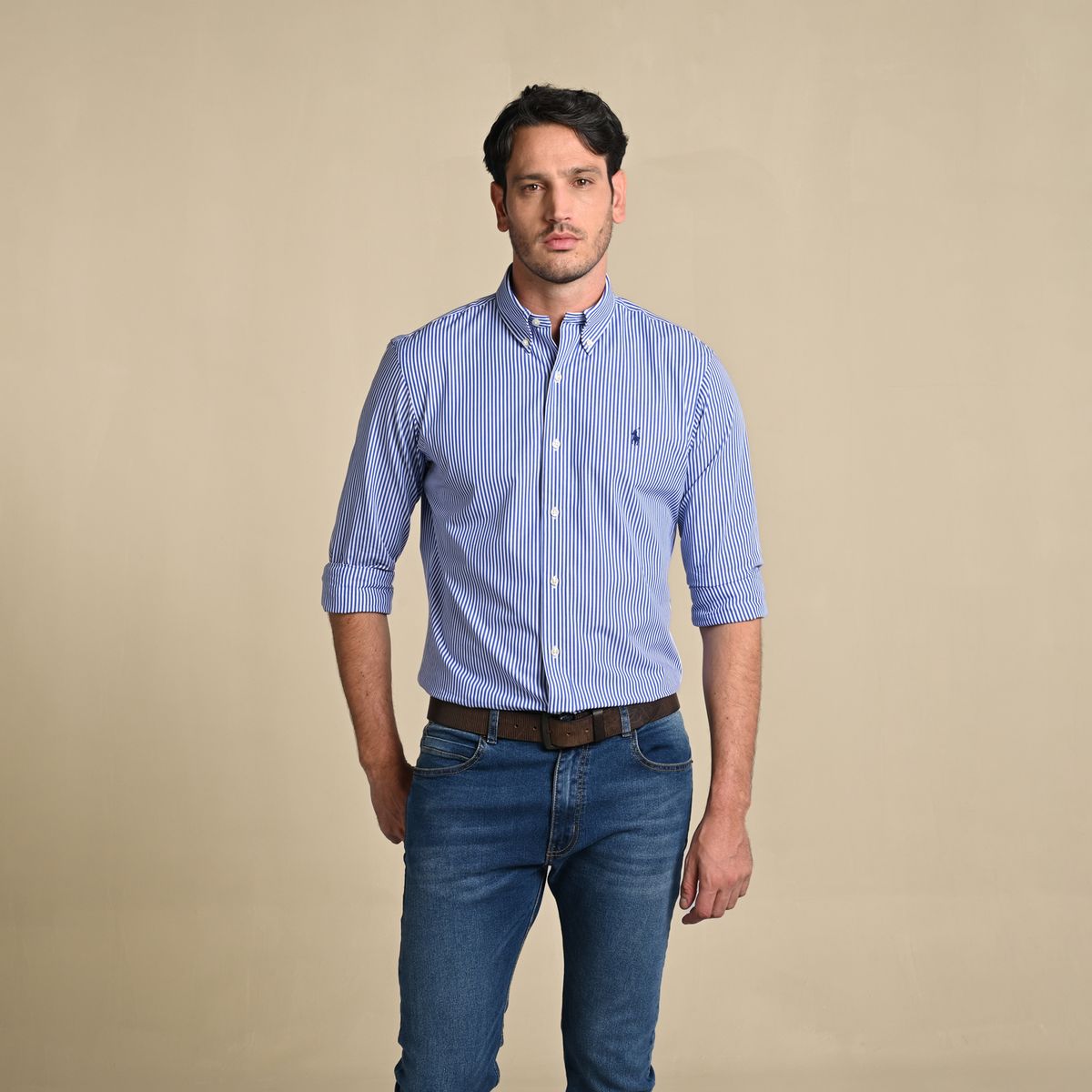 POLO RALPH LAUREN - Camisa Hombre Manga larga de Algodón Custom Fit Polo Ralph Lauren